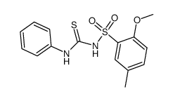 N-2-methoxy-5-methylbenzolsulfonyl-N-phenylthioharnstoff Structure