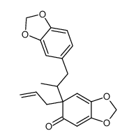 Δ8-1',2'-dihydro-3,4,3',4'-bis-methylenedioxy-2'-oxo-8.1'-neolignan结构式