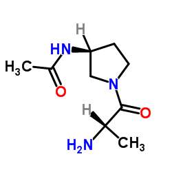 N-[(3S)-1-Alanyl-3-pyrrolidinyl]acetamide Structure