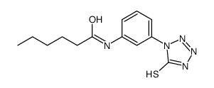 N-[3-[(4,5-Dihydro-5-thioxo-1H-tetrazol)-1-yl]phenyl]hexanamide结构式