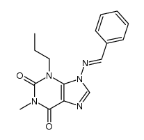 1-methyl-3-propyl-9-benzylideneaminoxanthine结构式