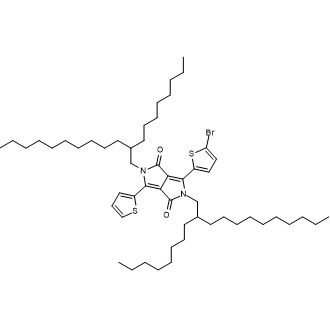 3-(5-Bromo-2-thienyl)-2,5-dihydro-2,5-bis(2-octyldodecyl)-6-(2-thienyl)pyrrolo[3,4-c]pyrrole-1,4-dione Structure
