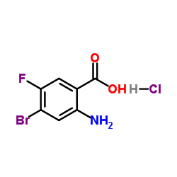 2-amino-4-bromo-5-fluorobenzoicacidhydrochloride结构式