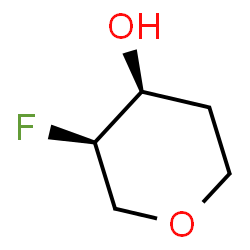 cis-3-fluorooxan-4-ol structure