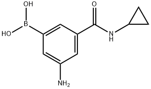 3-AMino-5-(cyclopropylcarbaMoyl)phenylboronic acid结构式