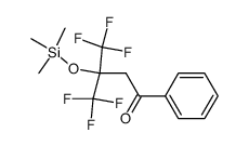 4,4,4-trifluoro-1-phenyl-3-(trifluoromethyl)-3-((trimethylsilyl)oxy)butan-1-one结构式