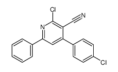 2-chloro-4-(4-chlorophenyl)-6-phenylpyridine-3-carbonitrile Structure
