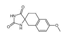 3',4'-dihydro-6'-methoxyspiro(imidazolidine-4,2'(1'H)-naphthalene)-2,5-dione结构式