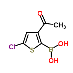 (3-Acetyl-5-chloro-2-thienyl)boronic acid结构式