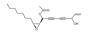 7-Octene-2,4-diyne-1,6-diol,1-(3-heptyl-2-oxiranyl)-, 1-acetate结构式