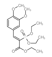 2-Propenoic acid,2-(diethoxyphosphinyl)-3-(3,4-dimethoxyphenyl)-, ethyl ester结构式
