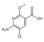 6-amino-5-chloro-2-methoxypyridine-3-carboxylic acid Structure