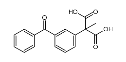 2-methyl-2-(3-benzoylphenyl)malonic acid结构式