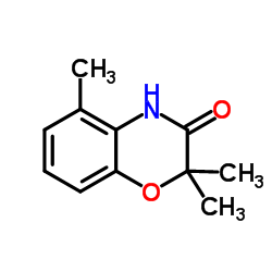 2,2,5-Trimethyl-2H-1,4-benzoxazin-3(4H)-one结构式
