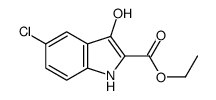 ethyl 5-chloro-3-hydroxy-1H-indole-2-carboxylate Structure