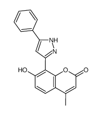 3-(4-methyl-7-hydroxycoumaryl)-5-phenyl-1H-pyrazole结构式