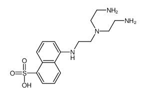 5-(2-(bis(2-aminoethyl)amino)ethylamino)naphthalene-1-sulfonic acid结构式