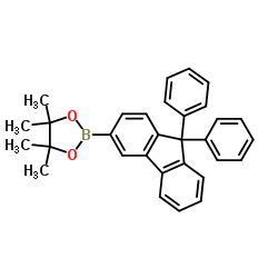 2-(9,9-diphenyl-9H-fluoren-3-yl)-4,4,5,5-tetramethyl-1,3,2-dioxaborolane Structure