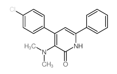 2(1H)-Pyridinone,4-(4-chlorophenyl)-3-(dimethylamino)-6-phenyl-结构式