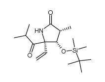(3R,4S,5R)-4-(tert-butyldimethylsilyl)oxy-3-methyl-5-(1-oxo-2-methylpropyl)-5-vinyl-2-pyrrolidinone Structure