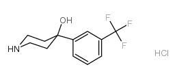 4-[3-(Trifluoromethyl)phenyl]-4-piperidinol hydrochloride structure