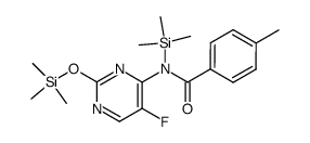 N4,2-bis-(trimethylsilyl)-5-fluoro-N4-p-toluoylcytosine结构式