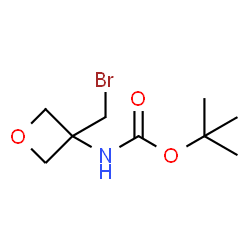 tert-butyl N-[3-(bromomethyl)oxetan-3-yl]carbamate Structure