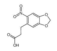3-(4,5-Methylenedioxy-2-nitrophenyl)propanoic acid结构式