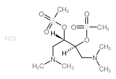 N,N,N,N-tetramethyl-2,3-bis(methylsulfonyloxy)butane-1,4-diamine结构式