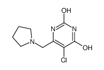 5-chloro-6-(pyrrolidin-1-ylmethyl)-1H-pyrimidine-2,4-dione结构式