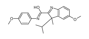 3-Isopropyl-5-methoxy-3-methyl-N-(p-methoxyphenyl)-3H-indole-2-carboxamide结构式