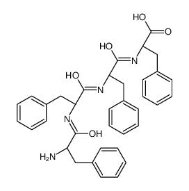 (2R)-2-[[(2R)-2-[[(2R)-2-[[(2R)-2-amino-3-phenylpropanoyl]amino]-3-phenylpropanoyl]amino]-3-phenylpropanoyl]amino]-3-phenylpropanoic acid Structure