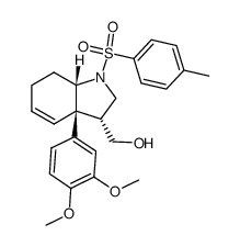 ((3R,3aS,7aS)-3a-(3,4-dimethoxyphenyl)-1-tosyl-2,3,3a,6,7,7a-hexahydro-1H-indol-3-yl)methanol Structure