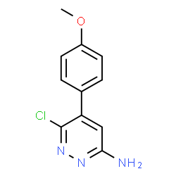 6-Chloro-5-(4-methoxyphenyl)pyridazin-3-amine Structure