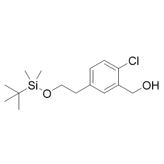 (5-(2-((tert-Butyldimethylsilyl)oxy)ethyl)-2-chlorophenyl)methanol Structure