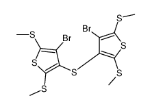 3-bromo-4-[4-bromo-2,5-bis(methylsulfanyl)thiophen-3-yl]sulfanyl-2,5-bis(methylsulfanyl)thiophene Structure