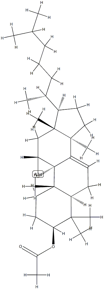 9,11α-Epoxy-5α-lanost-7-en-3β-ol acetate structure