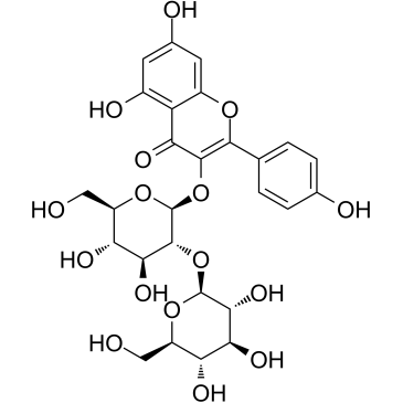 Kaempferol 3-O-beta-sophoroside Structure