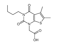 2-(3-butyl-5,6-dimethyl-2,4-dioxothieno[2,3-d]pyrimidin-1-yl)acetic acid结构式