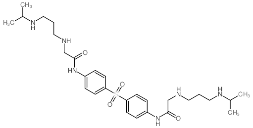 2-[3-(propan-2-ylamino)propylamino]-N-[4-[4-[[2-[3-(propan-2-ylamino)propylamino]acetyl]amino]phenyl]sulfonylphenyl]acetamide structure