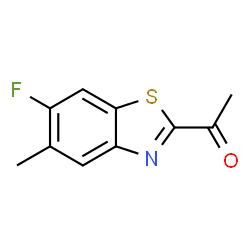 Ethanone, 1-(6-fluoro-5-methyl-2-benzothiazolyl)- (9CI) Structure