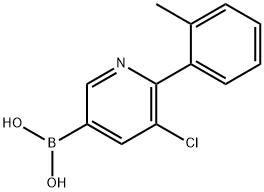 5-Chloro-6-(2-tolyl)pyridine-3-boronic acid结构式