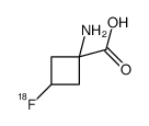 1-amino-3-fluoranylcyclobutane-1-carboxylic acid Structure