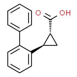 trans-2-([1,1'-biphenyl]-2-yl)cyclopropane-1-carboxylic acid Structure