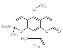 2H,8H-Benzo[1,2-b:5,4-b']dipyran-2-one,10-(1,1-dimethyl-2-propen-1-yl)-5-methoxy-8,8-dimethyl- picture