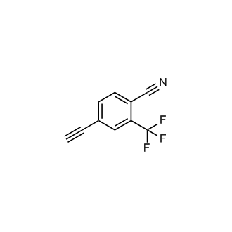 4-乙炔基-2-(三氟甲基)苄腈结构式