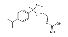 [2-methyl-2-(4-propan-2-ylphenyl)-1,3-oxathiolan-5-yl]methyl carbamate结构式