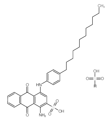 2-Anthracenesulfonicacid, 1-amino-4-[(4-dodecylsulfophenyl)amino]-9,10-dihydro-9,10-dioxo- (9CI) structure
