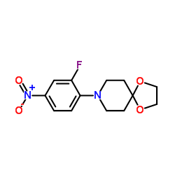 8-(2-Fluoro-4-nitrophenyl)-1,4-dioxa-8-azaspiro[4.5]decane picture