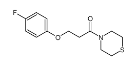 3-(4-fluorophenoxy)-1-thiomorpholinopropan-1-one结构式